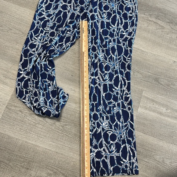 Lilly Pulitzer Loralee Pants in Bamboo High Tide Navy Blue Size Medium - Picture 7 of 7